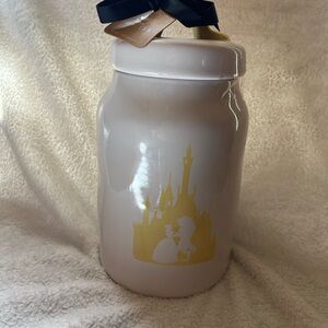 Rae Dunn Beauty and the Beast Skinny Canister w/ Topper NWT